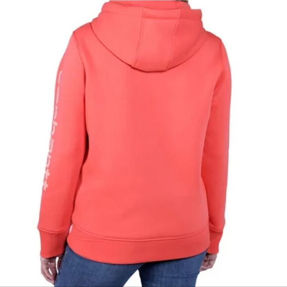 Carhartt Relaxed Fit Midweight Logo Sleeve Graphic Hoodie- Bittersweet - Picture 2 of 8